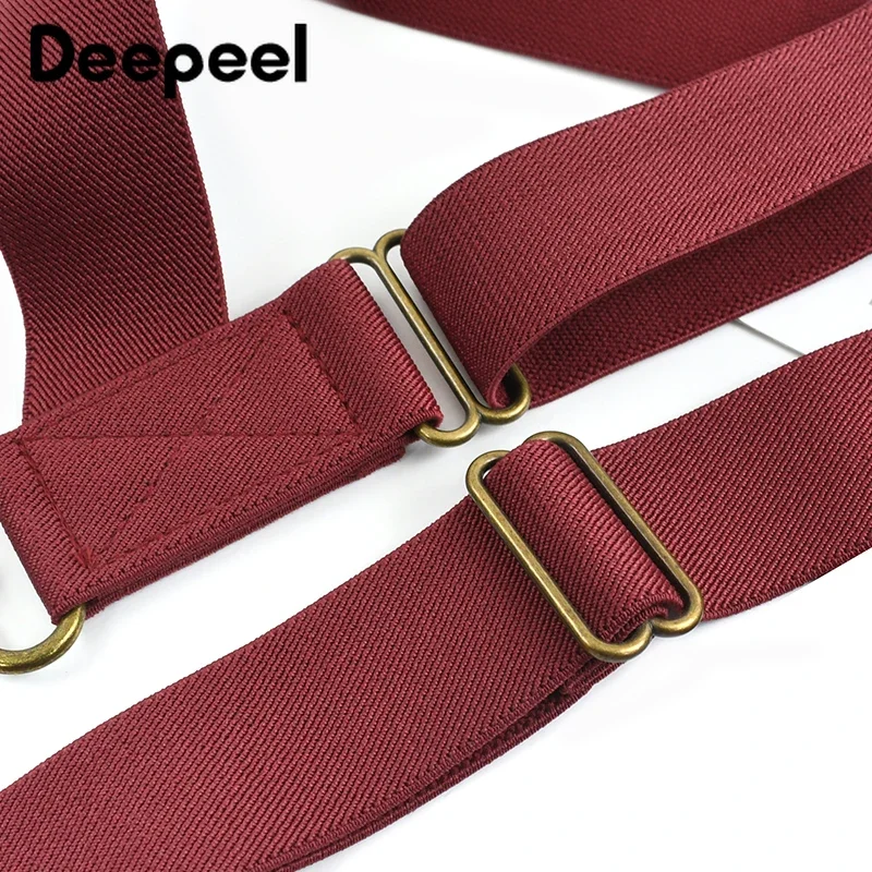 Suspender Deepeel para hombres adultos, tirantes elásticos de 3,5 cm de ancho, 2 Clips, correas ajustables, arnés de tirantes para disfraz, pantalones, 1 ud.