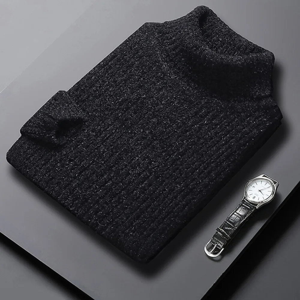 Herbst und Winter Herren Rollkragenpullover Männliche Version Casual Allgleiches Elastischer Pullover Strickpullover
