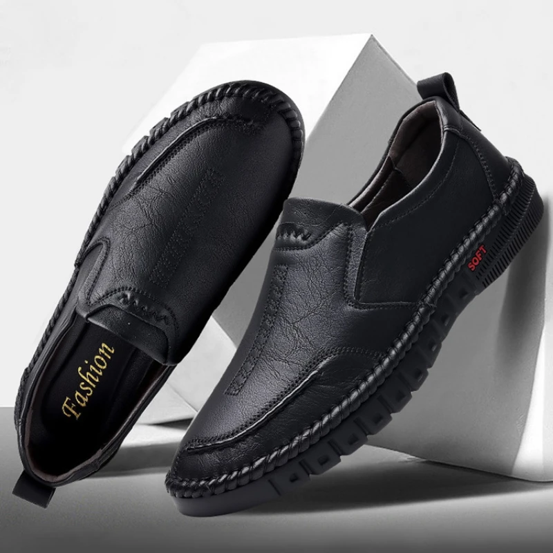 2024 Business-Lederschuhe, Mokassin-Schuhe, atmungsaktiv, für Herren, lässige Slipper, bequeme Schuhe für Herren, Sommer-Herren-Sneaker