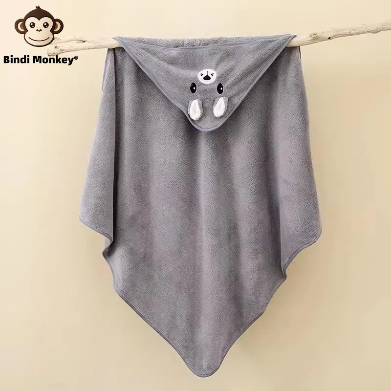 0-3Y Baby Shower Unisex Accappatoio per bambini Mantello di flanella Cartoon Boy Girl Ultra-morbido con cappuccio Spa Accappatoio Asciugamano da bagno Neonato Cover-Up