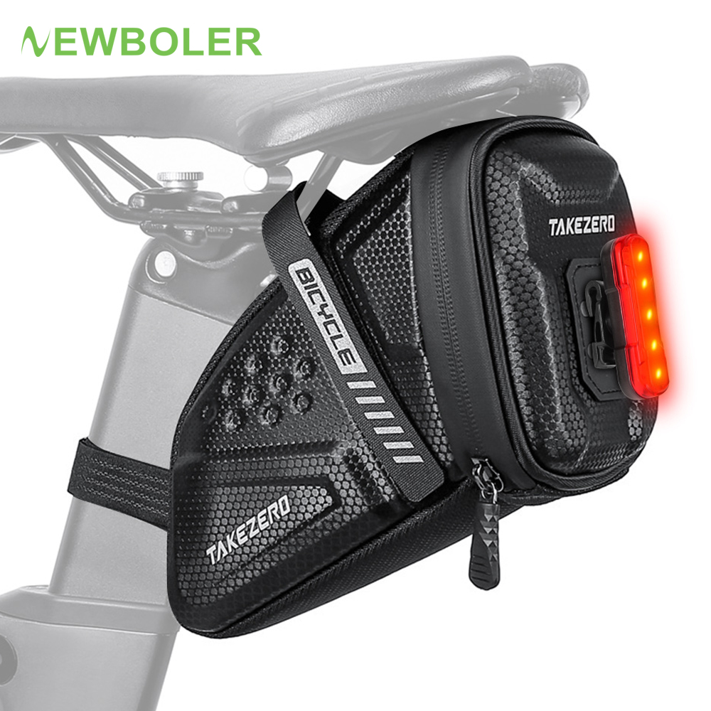 2024 NEUE Wasserdichte Fahrrad Sattel Tasche MTB Rennrad Satteltaschen Reflektierende Gestreiften Fahrrad Werkzeug Halter Tasche MTB Zubehör