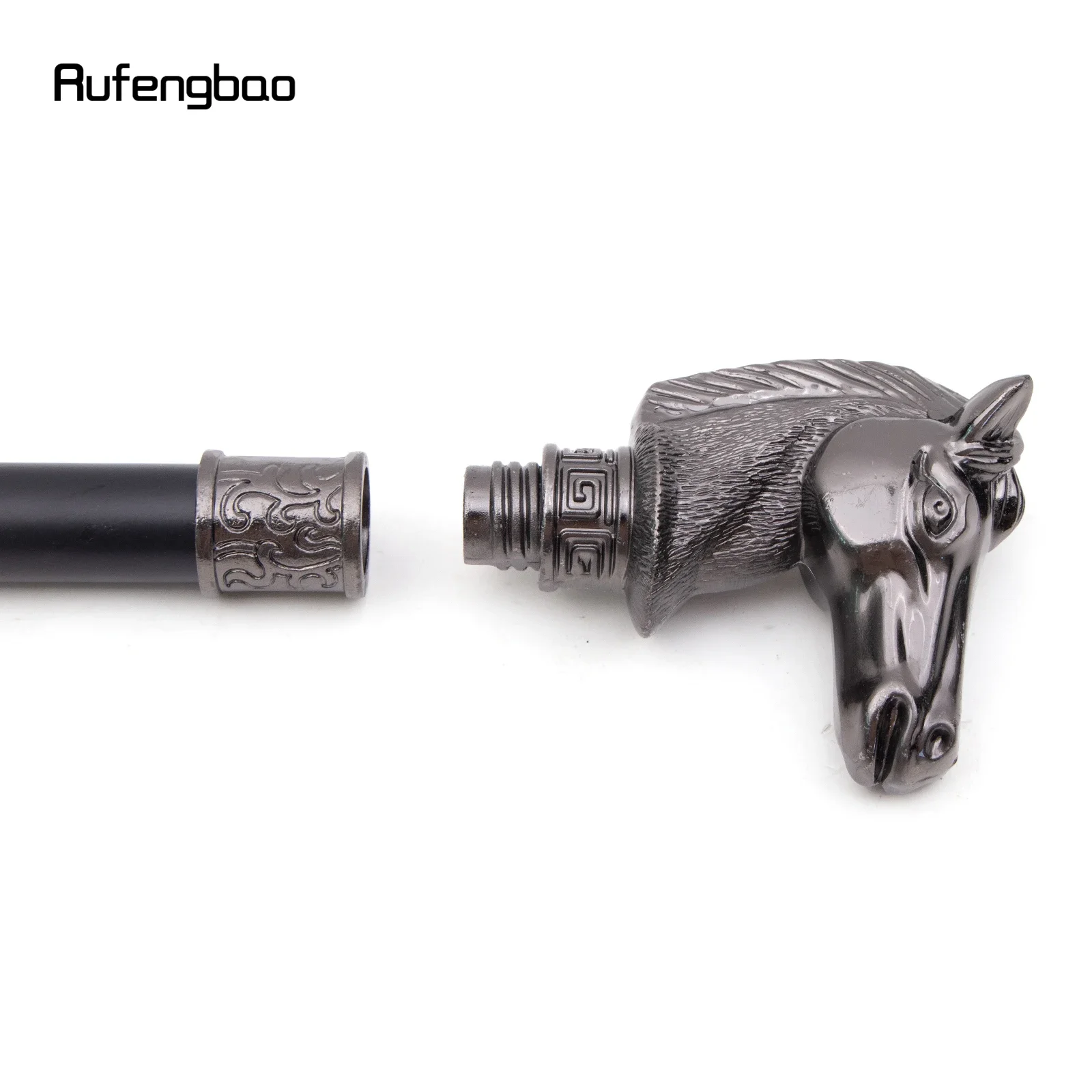 レース馬毛ヘッド動物ファッションステッキ装飾 Cospaly ヴィンテージパーティーファッショナブルなウォーキングステッキ Crosier 93 センチメートル