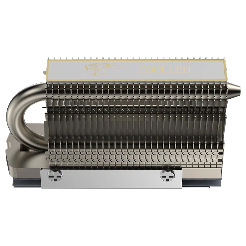 COOLLEO HR-09 M.2 2280 SSD ฮีทซิงค์ Electroplated Reflow เชื่อม AGHP HeatPipe 2280 NVMe SSD Cooler