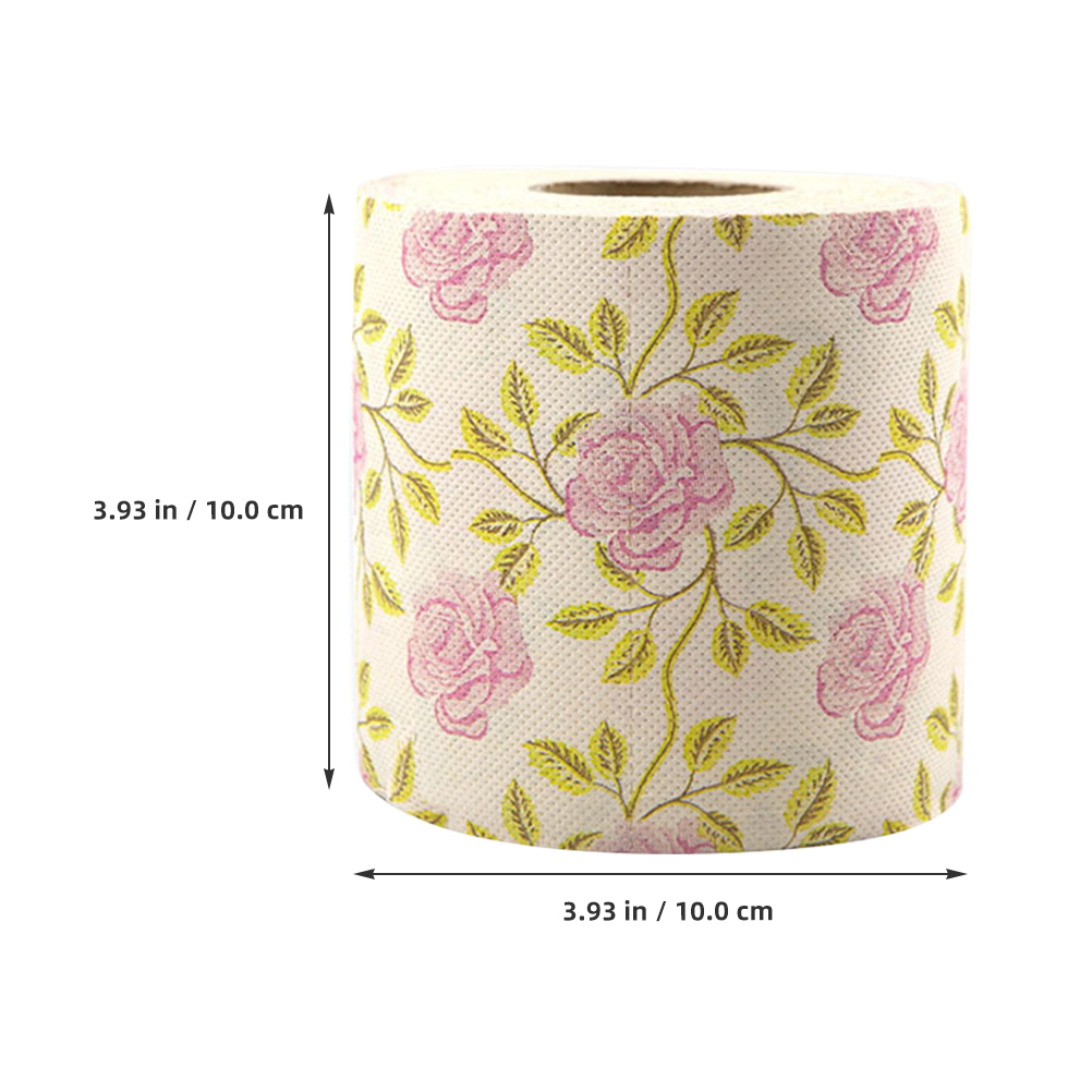 let Paper Printed Roll Paper Decorative Flower Printing Napkin Bathroom Tissue For Home Office Workshop Kitchen Tissue
