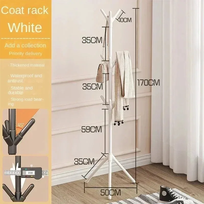 Floor-to-Ceiling Clothes Rack Minimalist Design for Bedroom & Rental Spaces Versatile Coat Hanger & Drying Rack