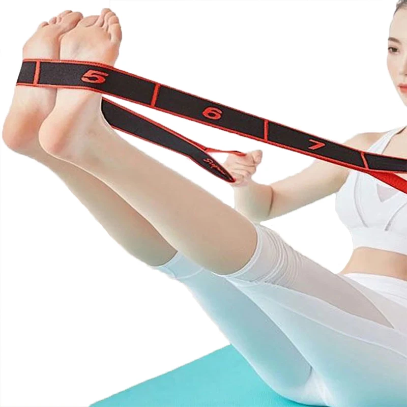 Bandas de resistencia al estiramiento para Yoga, cinturón multisegmentos de alta elasticidad para adultos, cinturón de estiramiento asistido para Yoga, productos para Fitness y Yoga