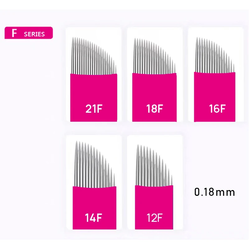 Nano Microblading Needles 0.18MM 50PcsTattoo Eyebrow Blades Microblade Haft Nanoneedigles For Microblading Tattooing Pen