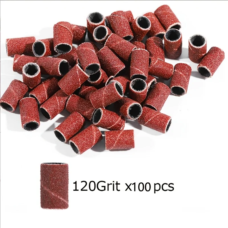 เครื่องมิลลิ่งขัดสาย100ชิ้นอุปกรณ์เสริมเครื่องมือขัดเล็บ80 ''/120''/180 "UV เจลอะคริลิค Remover Bits F