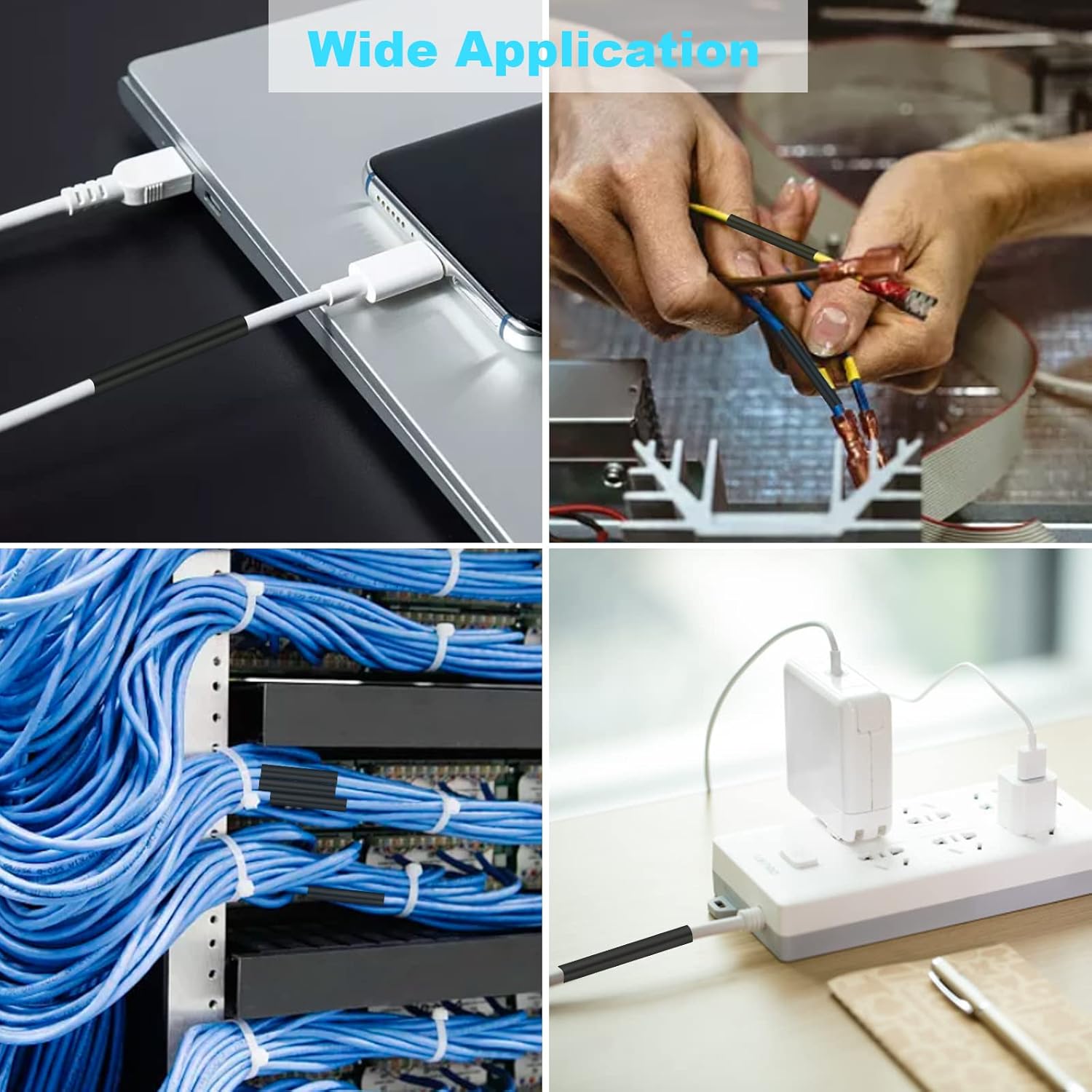 Kit surtido de manguitos de Tubo termorretráctil, conexión eléctrica, envoltura de Cable eléctrico, contracción impermeable 2:1, 127 Uds.