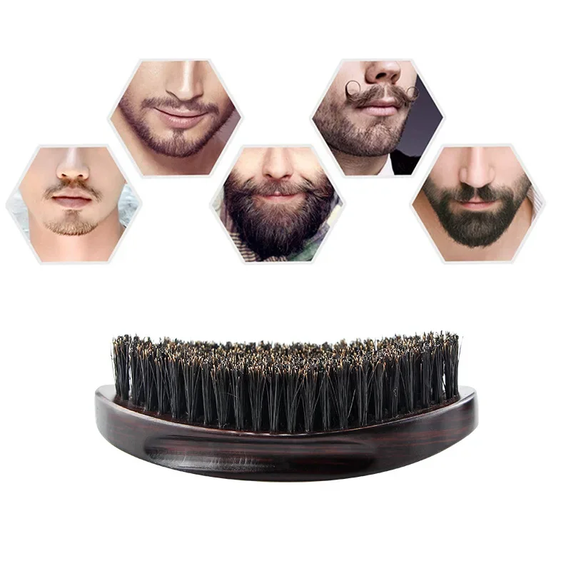 Cepillo de cerdas de jabalí para hombre peine de afeitar masaje Facial cepillo de limpieza de pelo Facial peine de haya envío directo 2021 cepillo barba peine hombre cepillo para barba cepillo pelo hombre peines hombre