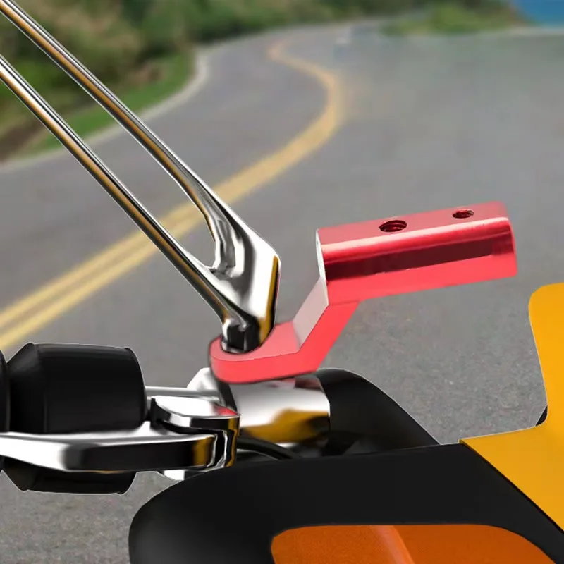 Soporte extensor de aluminio para motocicleta, Scooter, ATV, soporte de extensión para montaje de espejo retrovisor para fijación de foco, soporte para teléfono