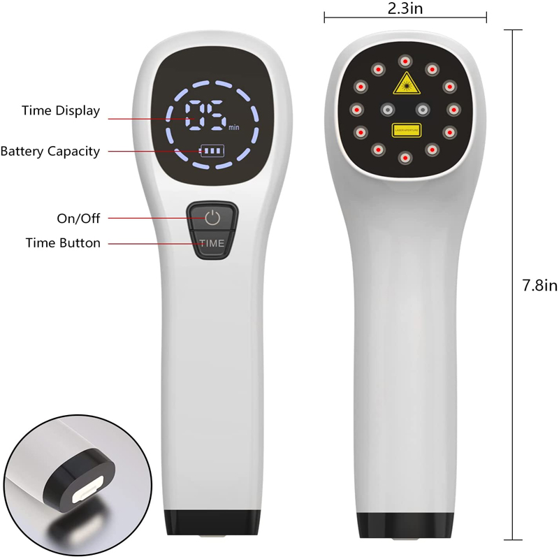 KTS Body Pain Laser Therapy อุปกรณ์ 2x808nm LLLT อุปกรณ์กายภาพบําบัดสําหรับปวดเข่าบรรเทาโรคข้ออักเสบแช่แข็งไหล่สัตว์เลี้ยงปวด