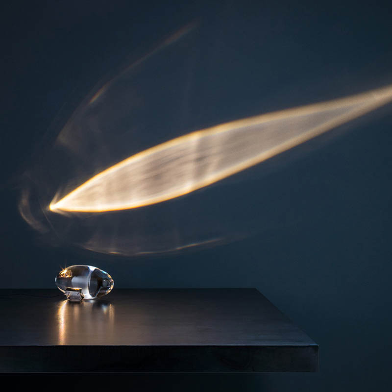 Candeeiro de mesa de designer italiano led cristal olho do céu frete grátis lâmpadas em forma de ovo sala de estar decoração do quarto luz noite projetor