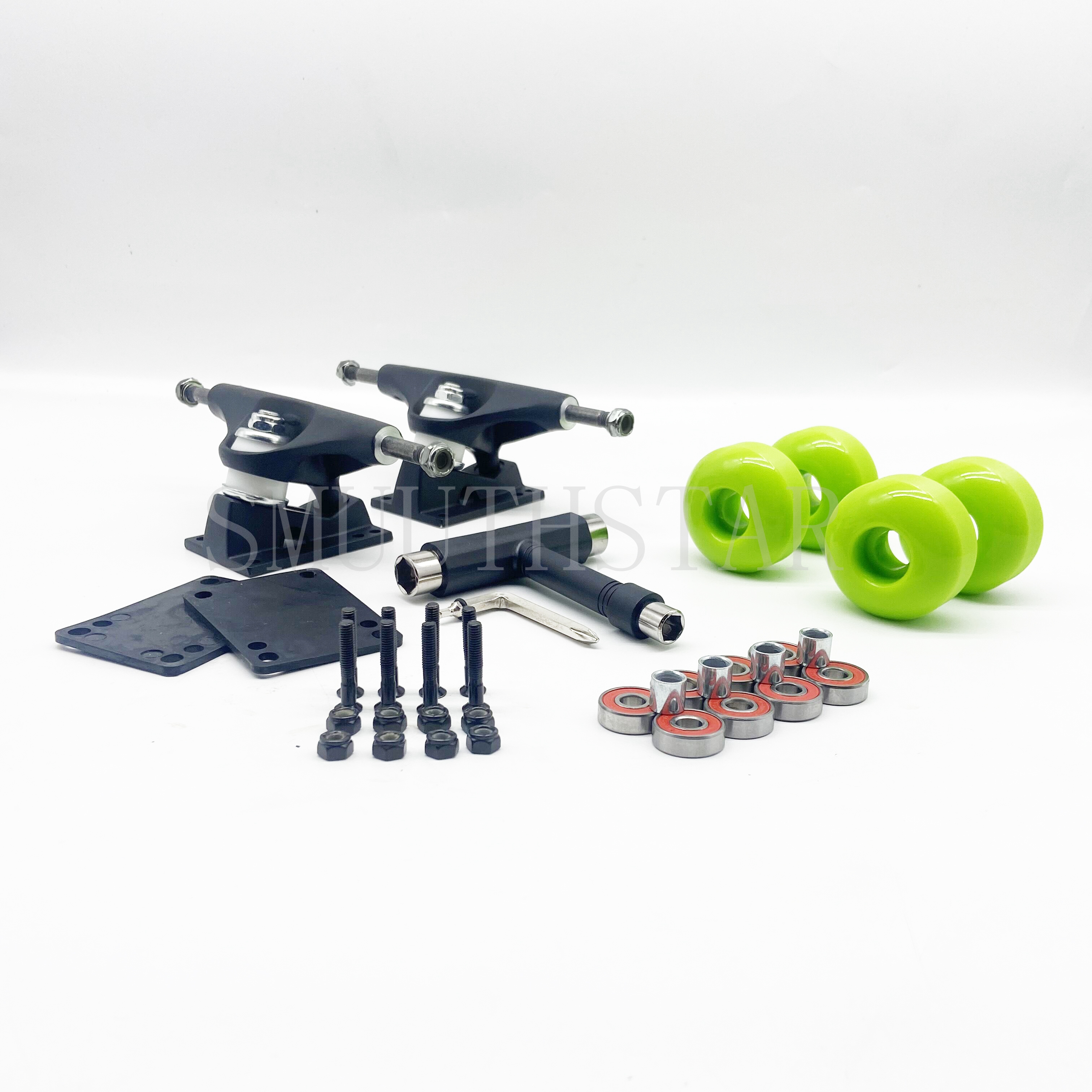 New Arrival Skateboard Wheels 95A Double Rocker Skate Wheel 52mm*32mm With 5 Inch Skateboard Trucks High-Speed Silent Bearing