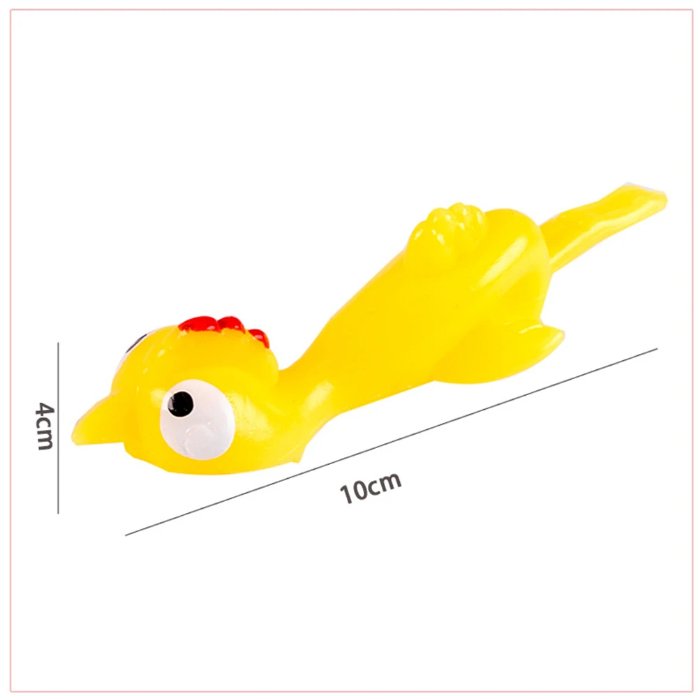 20 pièces nouveauté Sport catapulte éjection poulet jouet en caoutchouc farce volant jouet fronde poulet doigt jouets dinde collant
