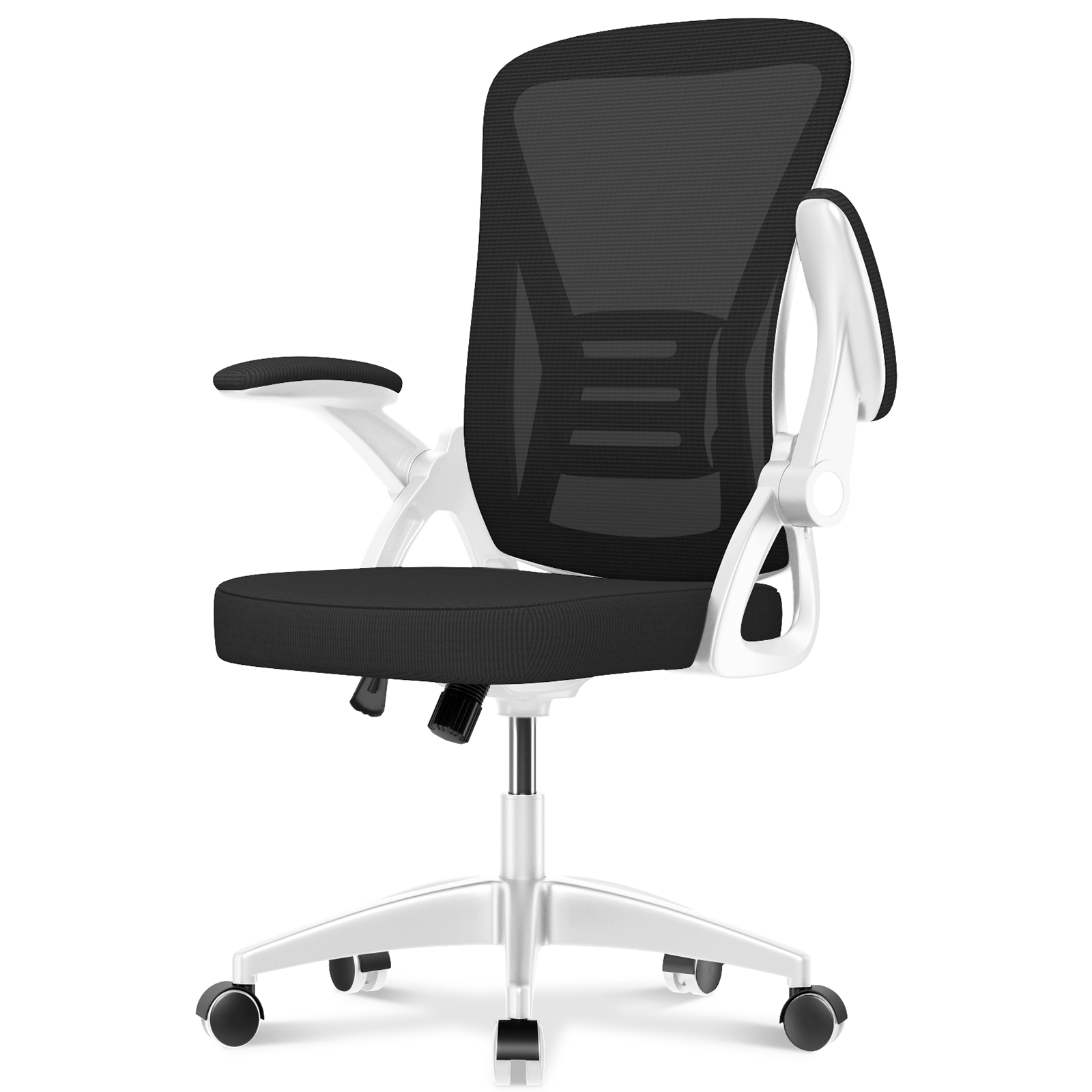 Ergonomische Kantoorstoel Schuif 90 ° Opklapbare Armsteun Verstelbare Lendensteunhoek Hoogte En Verstelbare Thuisbureaustoel