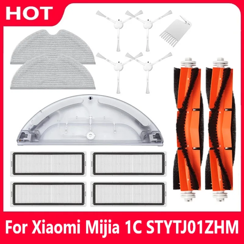 Dành Cho Xiaomi Mijia 1C STYTJ01ZHM Bên Chính Bàn Chải Nước Lau Nhà Vải Lọc HEPA Phần Bộ Robot Hút Bụi Phụ Kiện