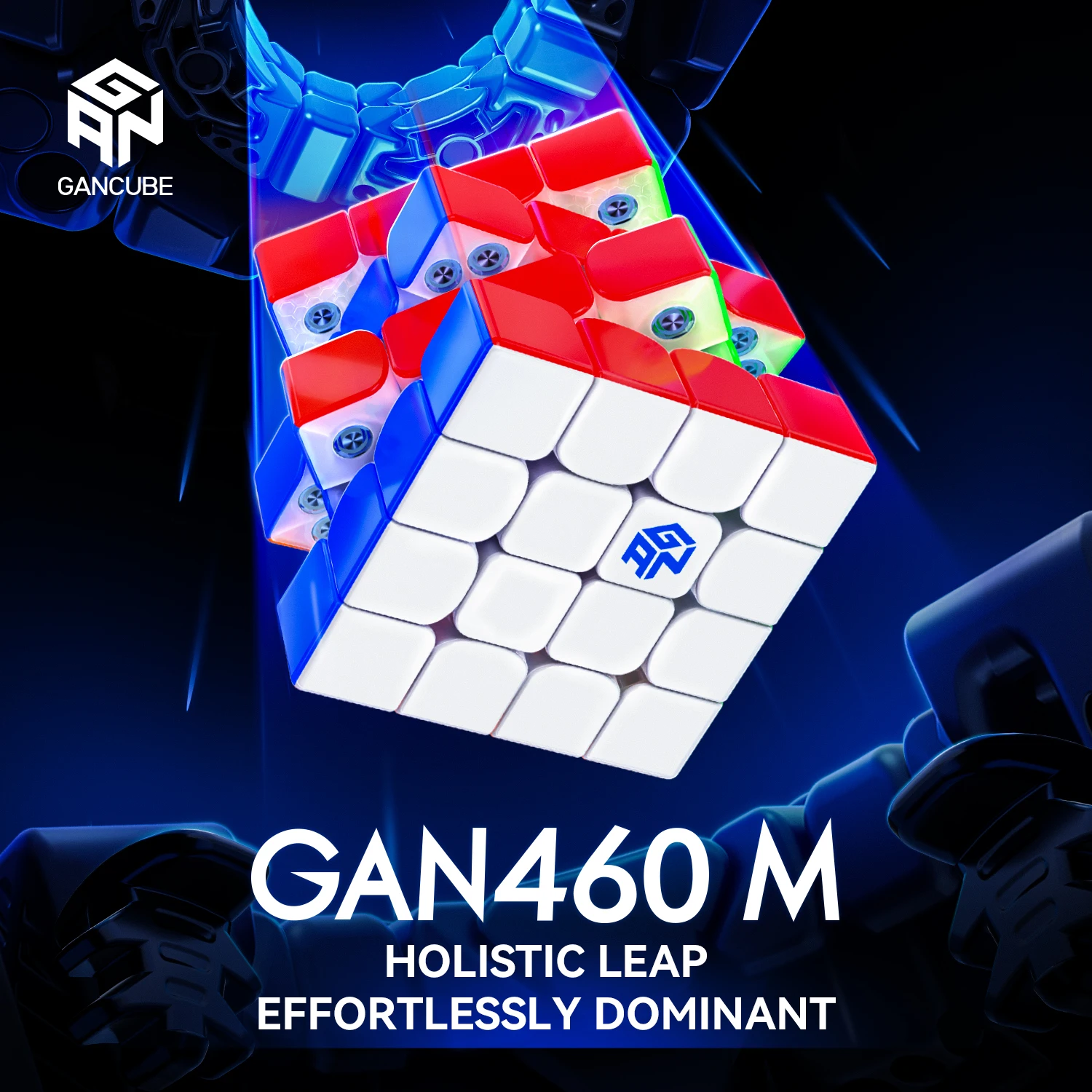 [JudyCube] GAN 460 M V2 UV 4x4 Магнитный скоростной куб Профессиональная игрушка без наклеек GAN 460M SP Cubo Magico Puzzle