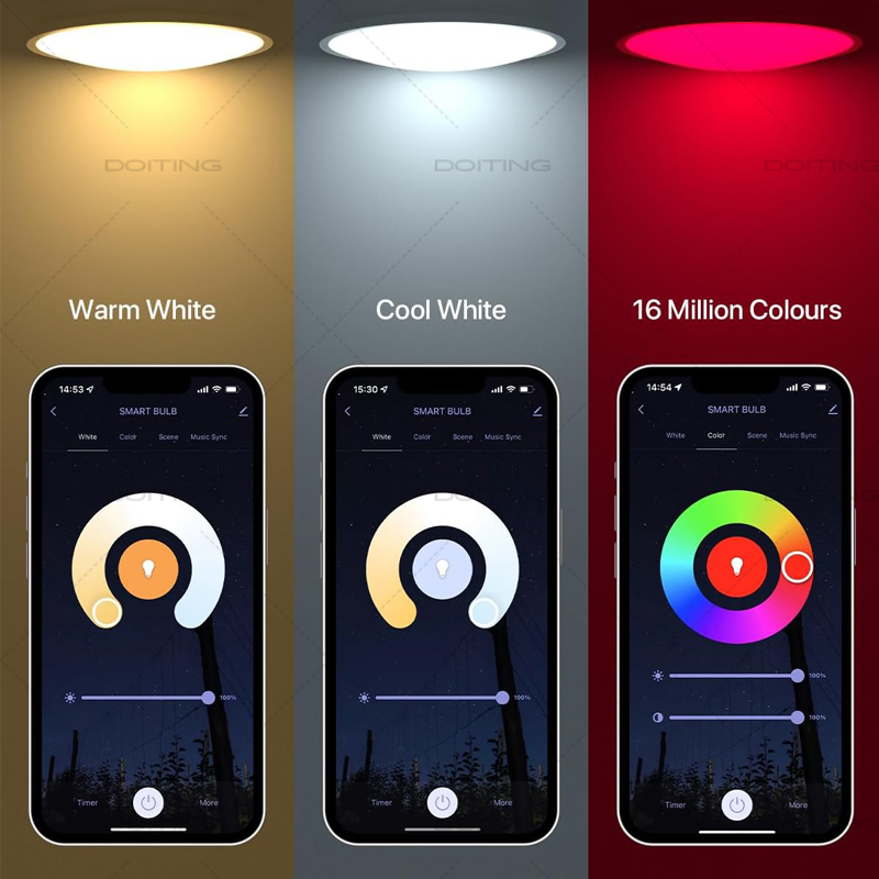 Bombillas LED GU10 Zigbee, lámpara LED inteligente con Wifi, focos de luz LED RGBCW, funciona con Alexa Google Smartthings, Control por voz de 110V y 220V