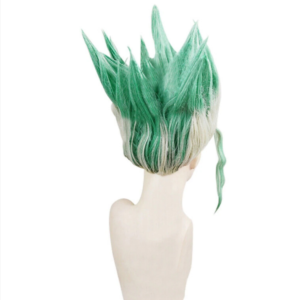 Hairjoy-peruca sintética curta, cosplay peruca, anime, dr. pedra, isigami senkuu, mistura verde