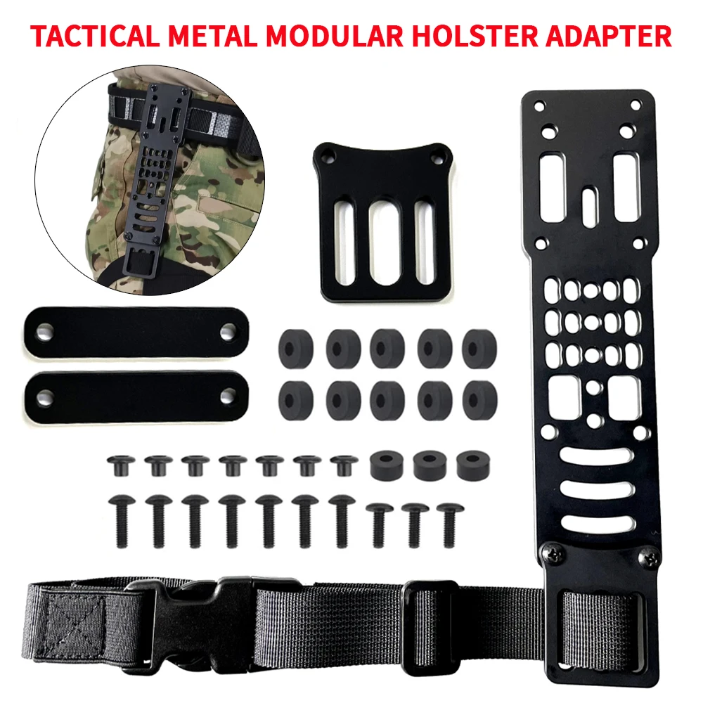 Tactische Metalen Modulaire Pistool Holster Adapter Compatibel QLS Platform Holster Drop Leg Band Jacht Quick Pull Draw Adapter