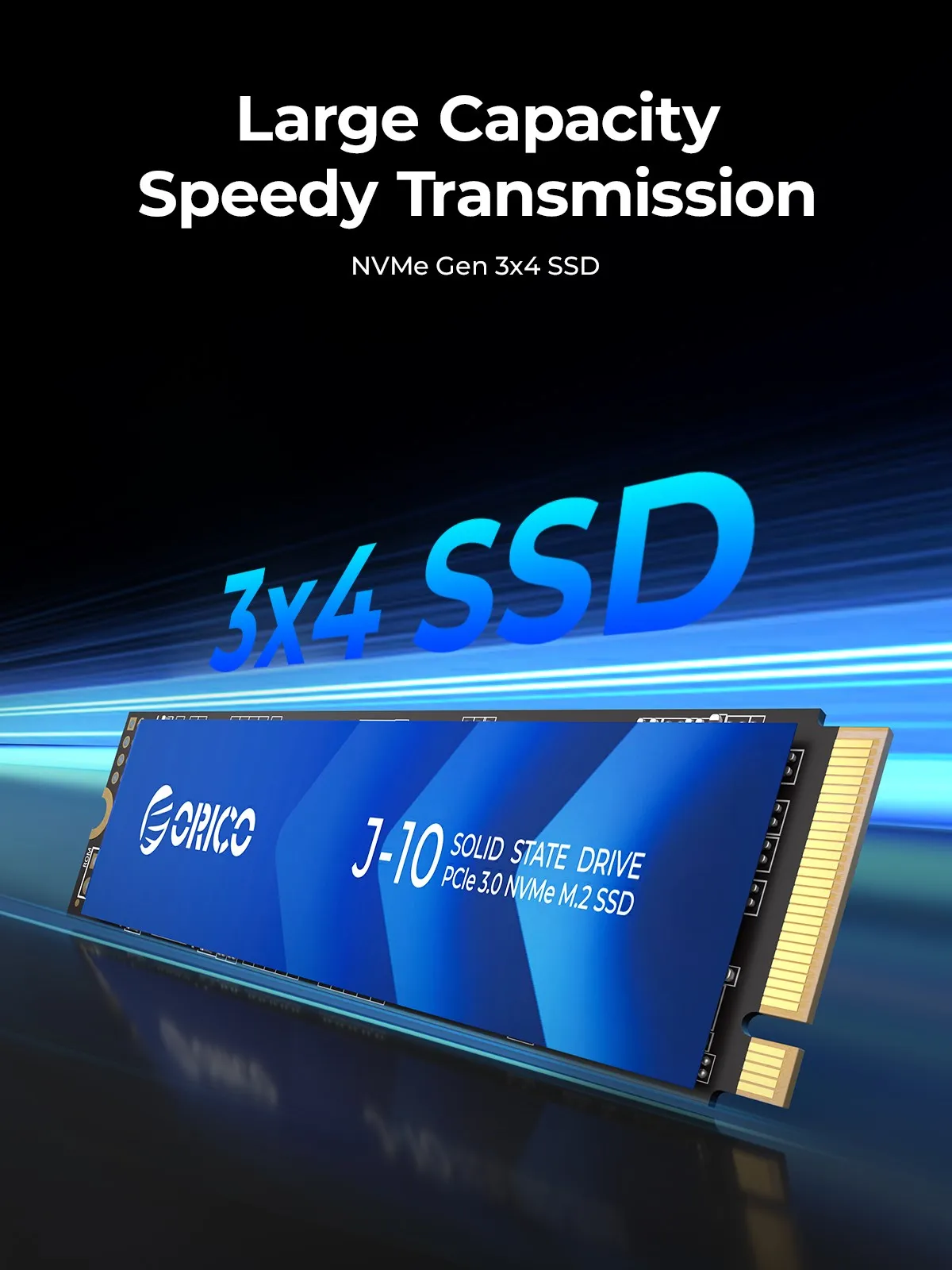 ORICO J10 M.2 SSD NVMe SSD PCIe3.0 SSD 3500MB/s NVMe SSD M.2 M Key 2280 Internal Solid State Drive 1TB 2TB 4TB