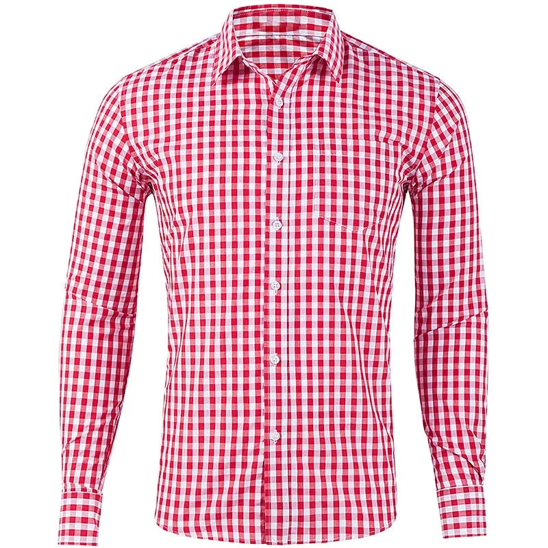 Camisa de manga larga para hombre, camisa informal de Color a cuadros con solapa estampada en 3D, novedad de verano, ropa informal de moda para hombre, Tops Unisex