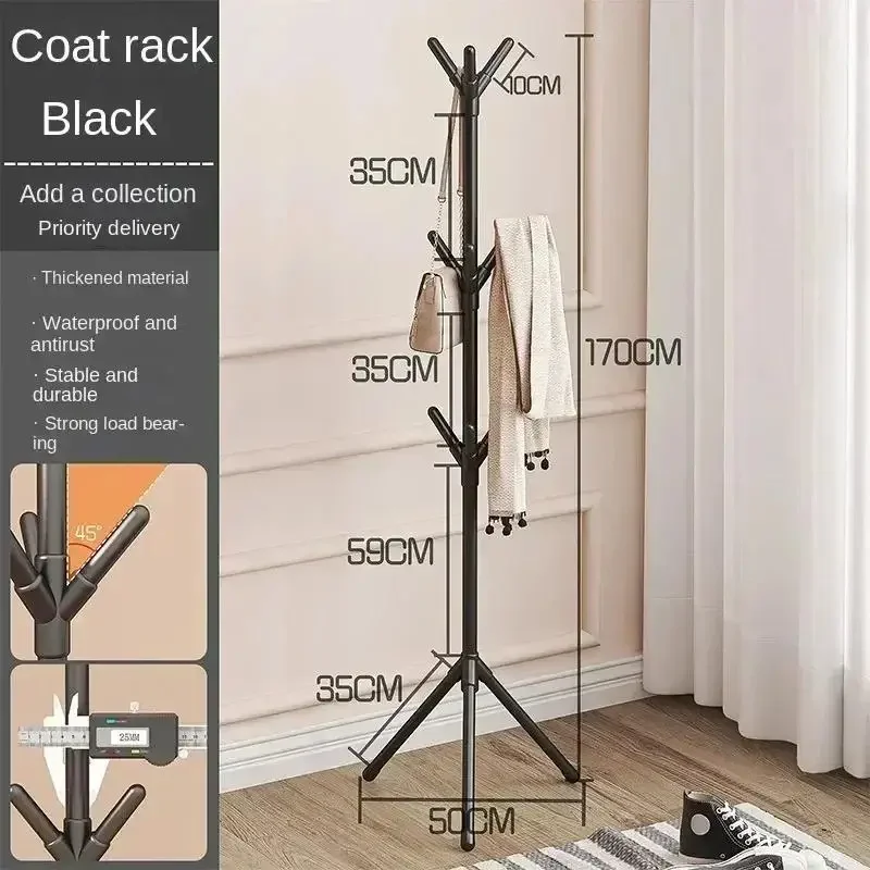 2025Nuevo perchero de pie con gancho, colgador de ropa para el hogar, estante de almacenamiento de ropa de pie para dormitorio, estantes para ropa para ahorrar espacio