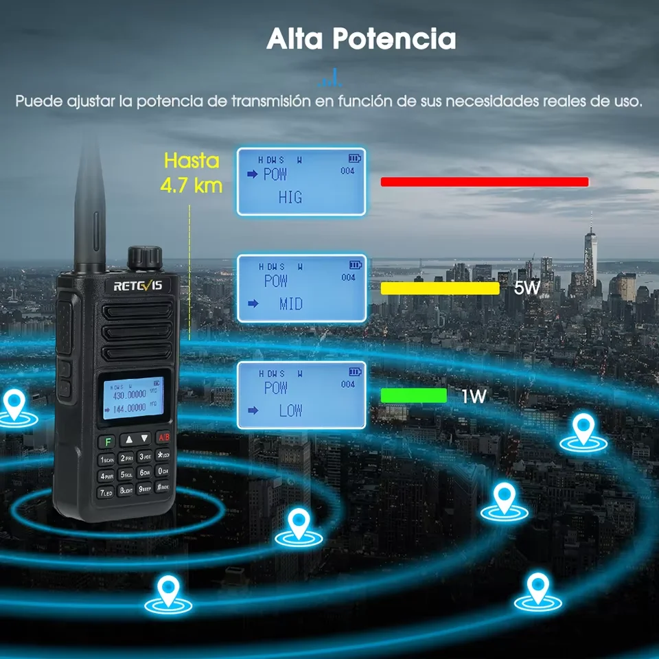 Retevis RA89 walkie talkie largo alcance emisora de radioaficionados walkie-talkies profesional movil walkie tolkie recargable Ham Radio de comunicacion portatil inalambricos resistente al agua IP68