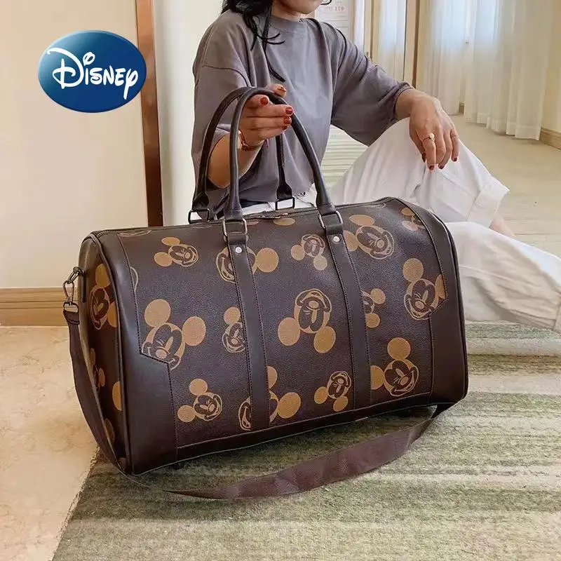 Nueva moda de Mickey de Disney, bolso de mano de viaje para mujer, bolso de equipaje para hombre y mujer, bandolera de hombro de gran capacidad