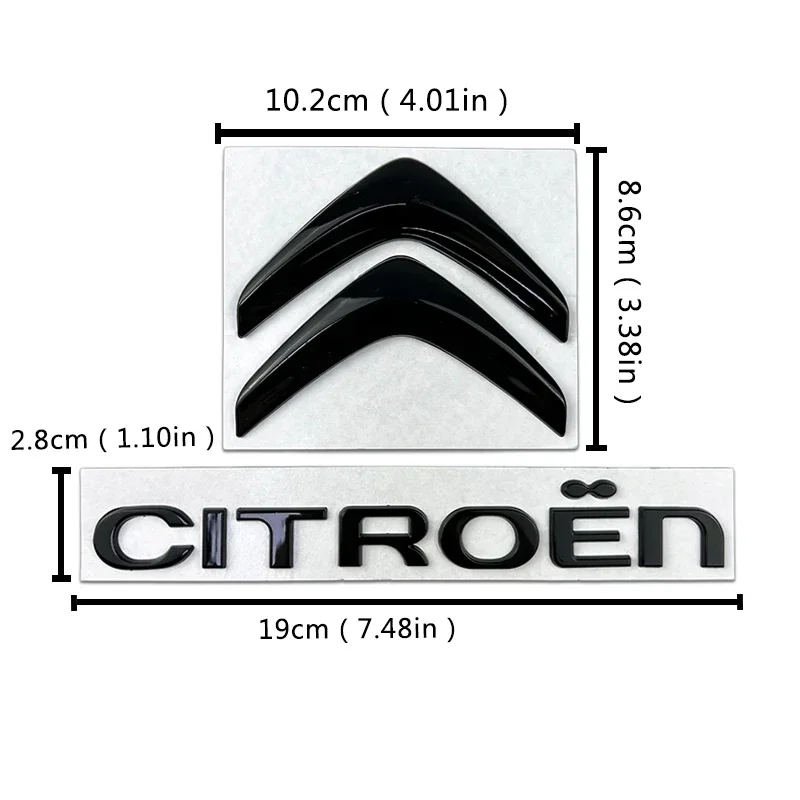 Metal Letter Sticker Car Front Rear BadgeEmblem for Citroen C4 C3 Xsara C-Elysee C5 C1 DS3 DS5 DS4 Jumper Picasso Sega C-quatre