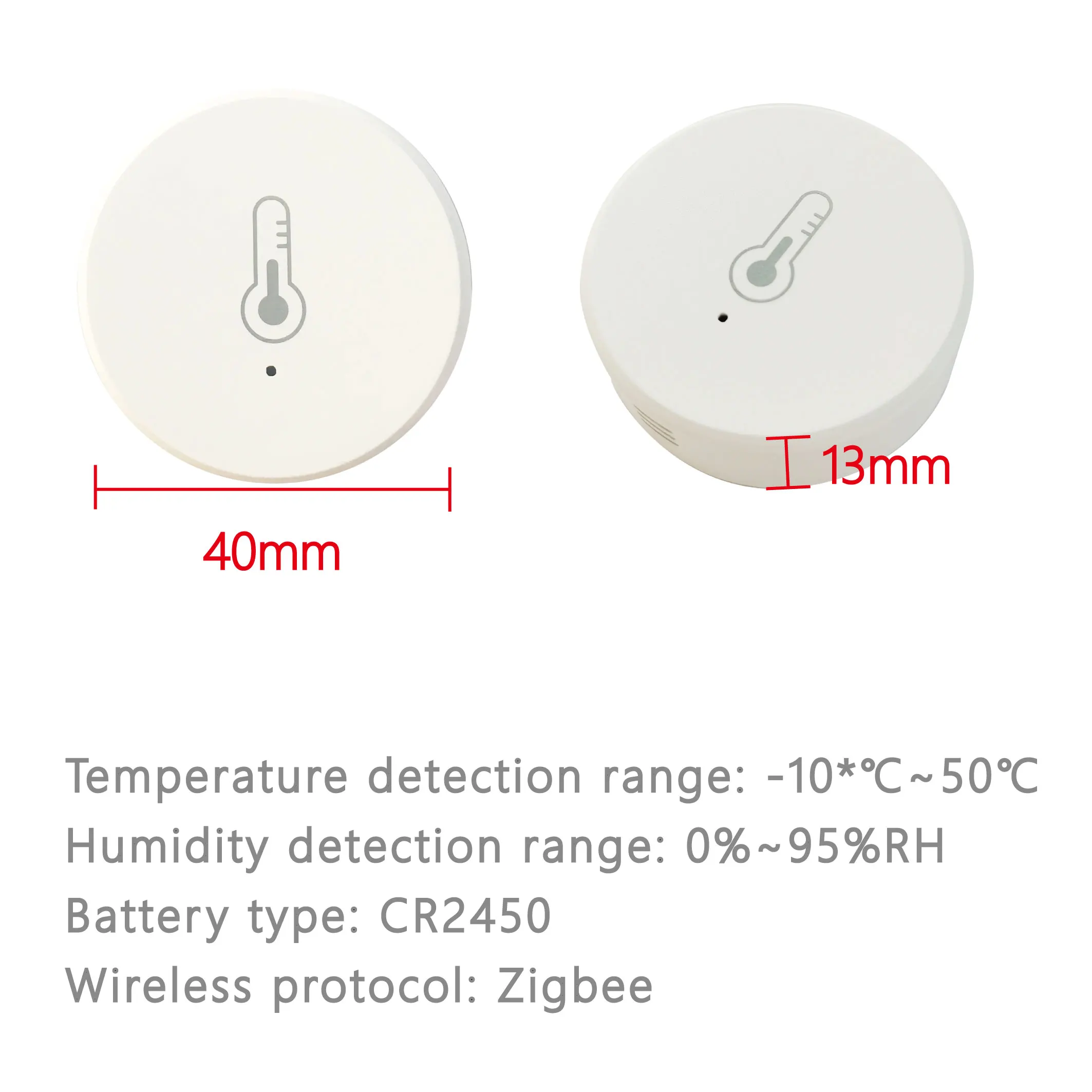 Tuya Smart Zigbee Temperature Humidity Sensor Battery Power Indoor Outdoor Hygrometer Thermometer Detector Home Security Alexa