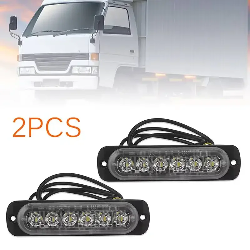 2 Stuks 12 V-24 V Mist Werk Od Off-Road Auto Externe Verlichting Wit 6 Smd Led indicator Licht Staart Achterlichten