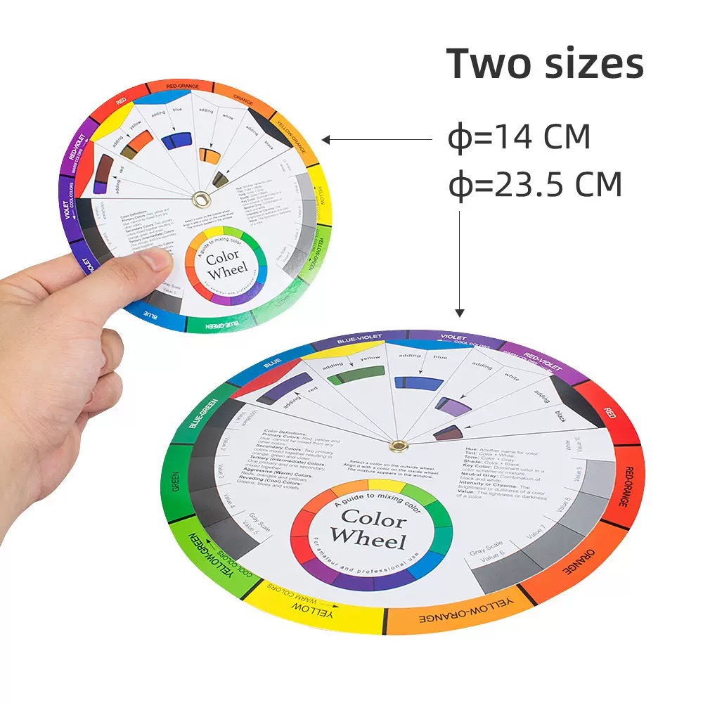 Roue de carte en papier de couleur, conception à trois niveaux, Guide de mélange, cercle Central rond, rotation pour les ongles, Microblading, tatouage, fournitures de maquillage
