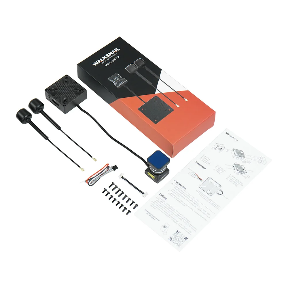 Walksnail Moonlight Kit 4k/60FPS FOV 160° Startlight Camera Support Gyroflow Built-in EIS Dual Antennas 2-6S for RC FPV Drone