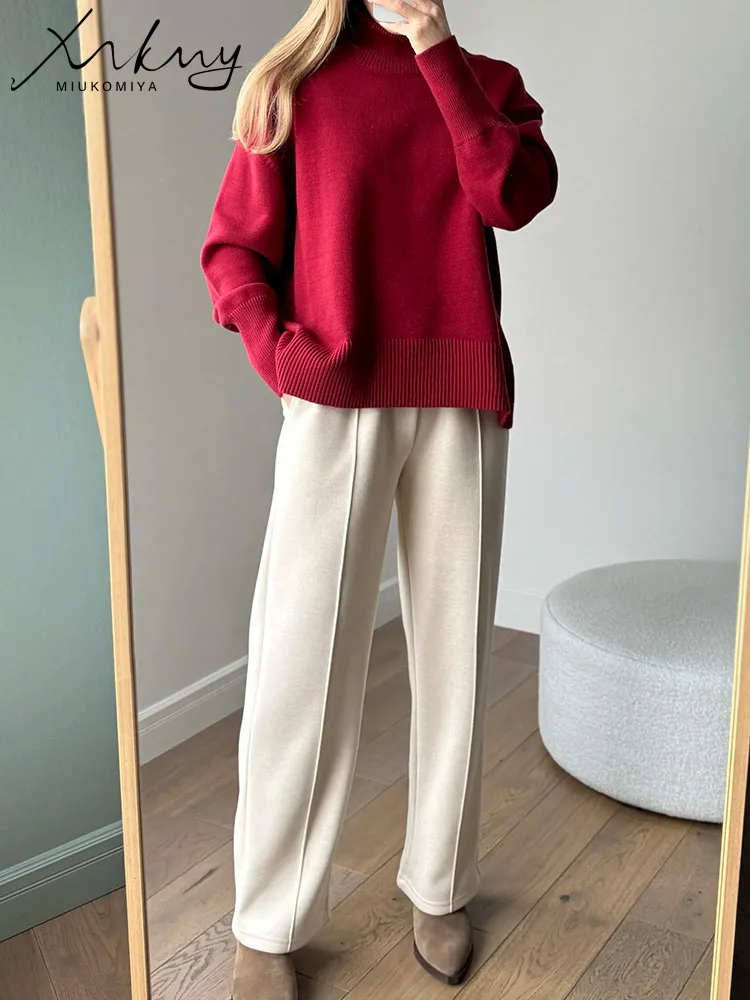 กาแฟฤดูหนาวเสื้อกันหนาวผู้หญิง Oversize คอเต่า WARM Pullovers หนาเสื้อกันหนาวคริสต์มาสสําหรับผู้หญิงขนาดใหญ่เสื้อกันหนาวและจัมเปอร์