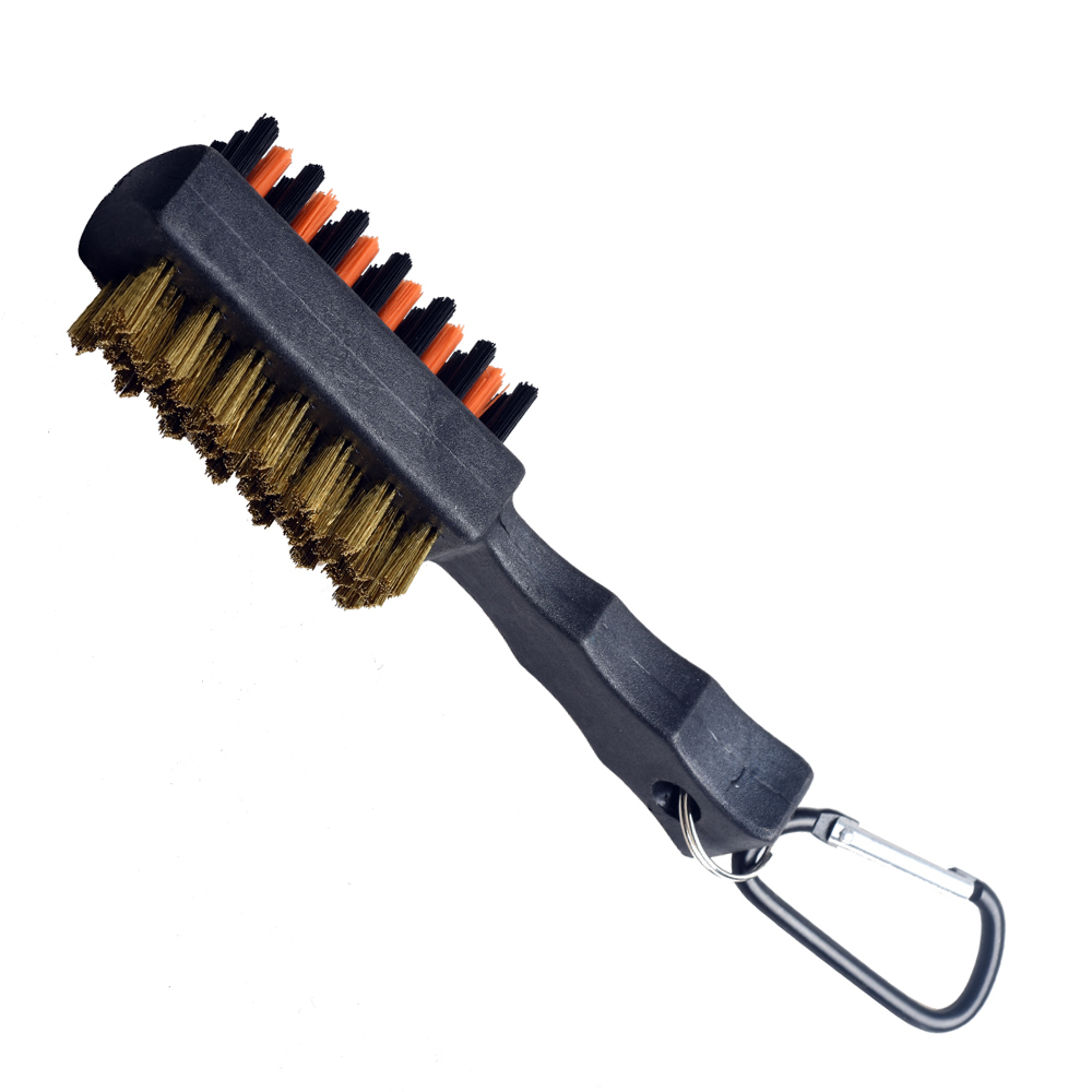 Golf Club Brush Groove Cleaner Dual Sided Tools Portable Metal Lightweight Nylon Accessories