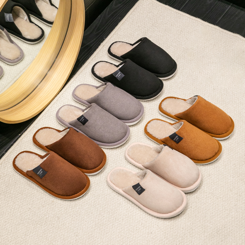 Nova tendência inverno casal interior antiderrapante para homens mulheres flip flops chinelos quentes casa slides quarto casual sapatos de conforto macio
