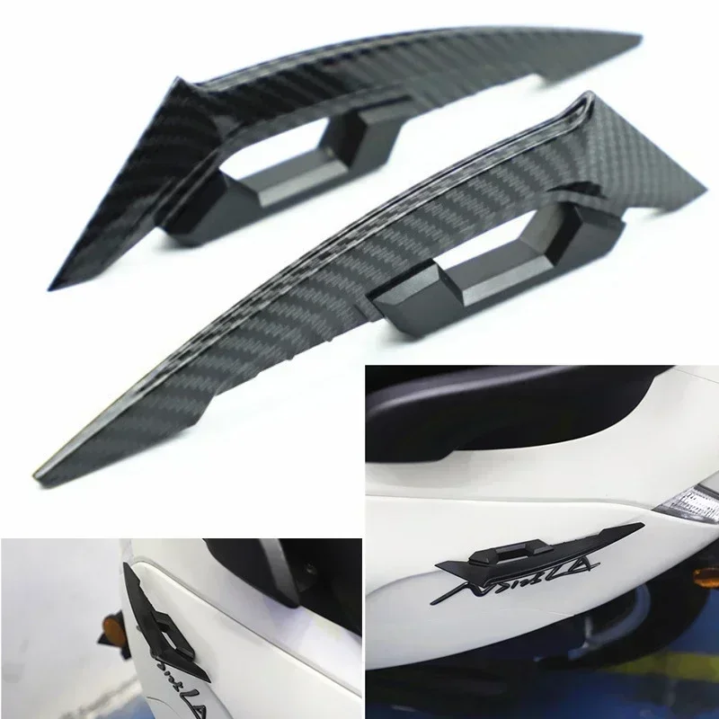 2 pçs winglets aerodinâmicos da motocicleta spoiler lateral dianteiro fixo conjunto de asa vento para 250sr streamlining acessório da motocicleta