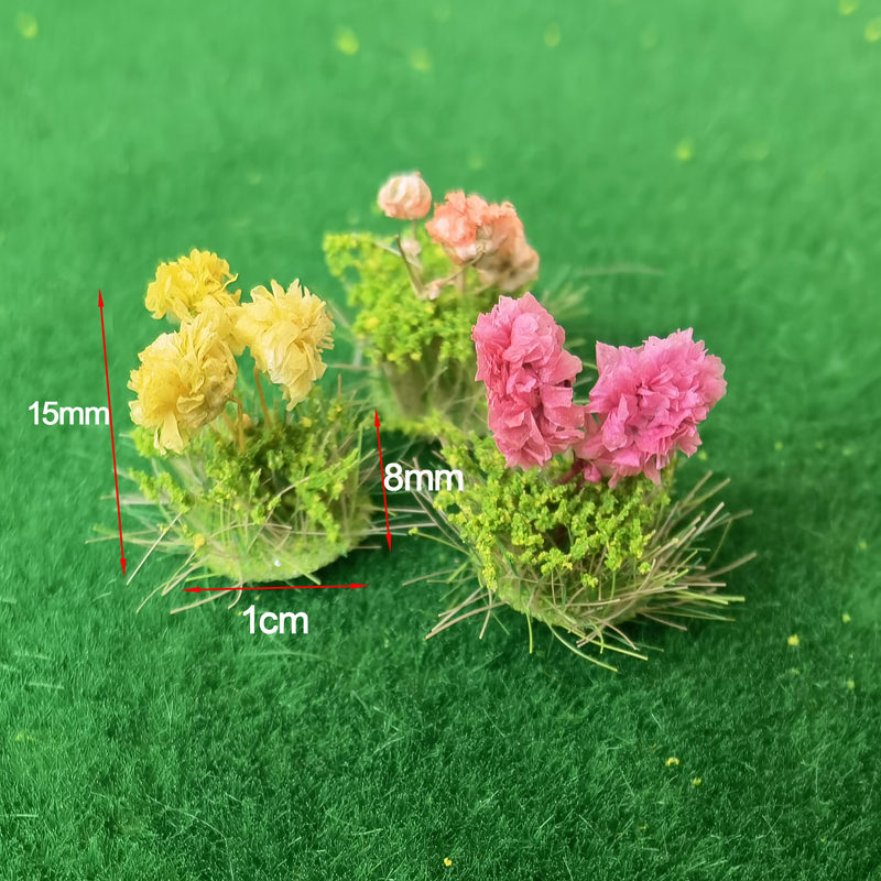 22 個人工モデル花クラスターモデル風景素材草茂み 8 ミリメートルミニチュア鉄道庭風景植物房