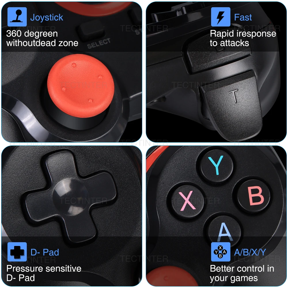 Terios Wireless Joystick Support Bluetooth 3.0 Gamepad Game Controller Gaming Control for Tablet PC Android Smart mobile phone