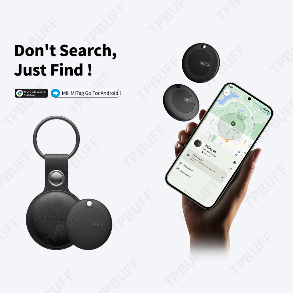 MiLi MiTag Go Bluetooth Tracker Kompatybilny z Androidem Lokalizator Przedmiotów Współpracuje z Google Find My Device