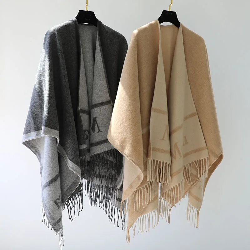 C de Lana Pura ueso para Mujer, Estilo Invernal, Nuevo, con Cuello en Forma de U, Bufanda Tejida Cálida, Accesorio de Mo...