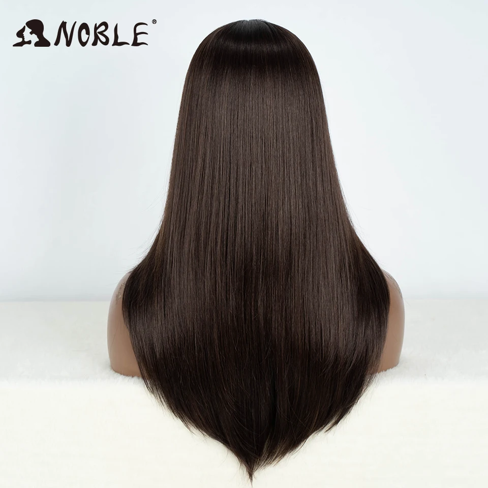 Noble วิกผมสังเคราะห์ลูกไม้ด้านหน้าด้านหน้าผมตรงผมเด็ก Bob วิกผมสังเคราะห์วิกผม 22 "วิกผมสีน้ําตาล Bob วิกผมสําหรับผู้หญิงคอสเพลย์วิกผม