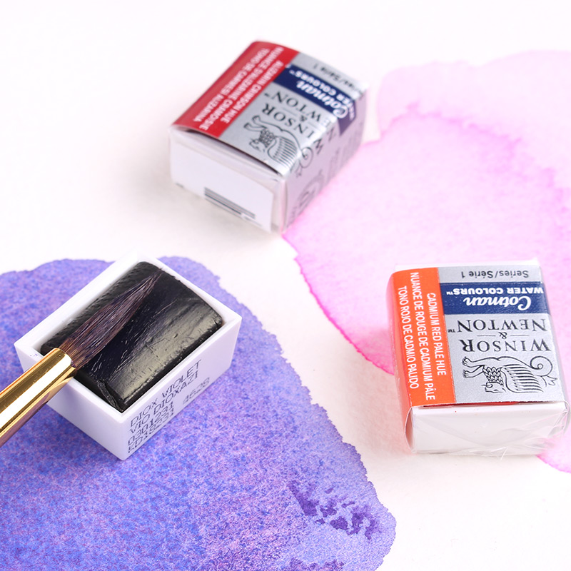 Winsor Newton Cotman pintura de acuarela sólida 24 medias sartenes colores Metal Color Pattle Set artista profesional pigmento Aquarelle