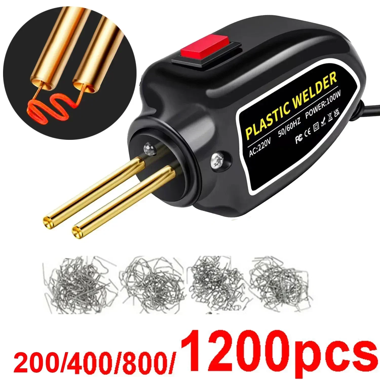 100W Plastic Welding Machine Plastic Welder Gun Hot Stapler Bumpers Repair Kit Soldering Iron For Car Bumper Repair Tools