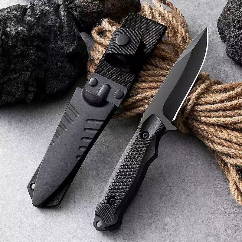 Cuchillo táctico para exteriores, defensa Personal, cuchillo de utilidad de buceo afilado, herramienta de supervivencia con diseño de hueso de dragón integrado de alta dureza