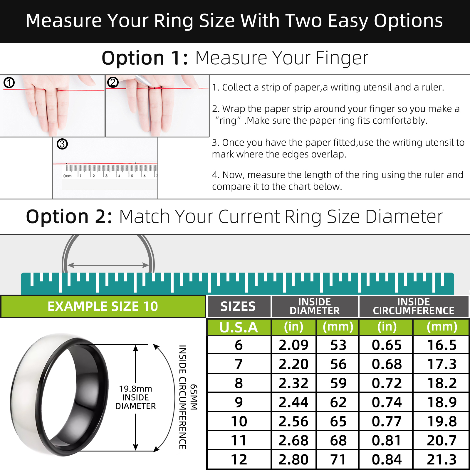 T5577 Chip RFID Zwart of Wit Keramiek Smart Finger Herschrijf Ring 125KHZ Slijtage voor mannen of vrouwen