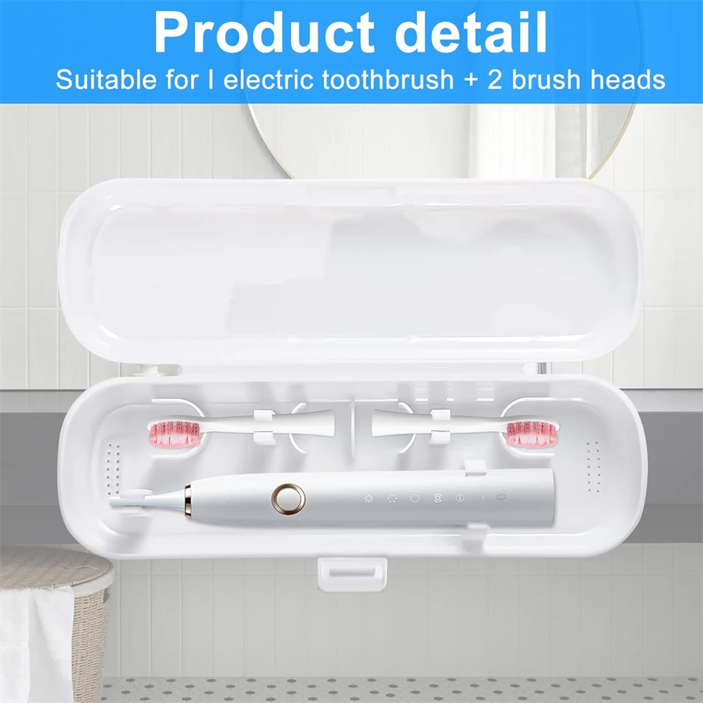 Estuche para cepillos de dientes eléctricos, estuche de almacenamiento portátil para cepillos de dientes, cubierta protectora de viaje a prueba de polvo, herramientas de almacenamiento de diseño a presión
