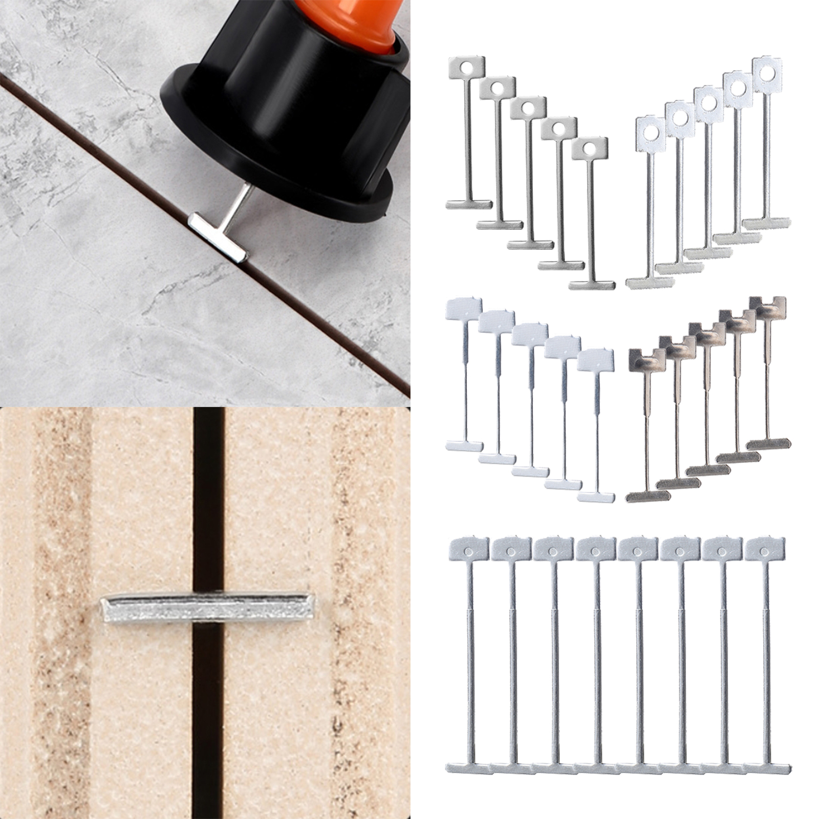 50/500Pcs Replacement Steel Needles For Ceramic Tile Leveling System Clips Wedges Spacers Floor Tile Laying Construction Tools